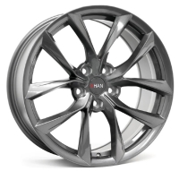 Khan Split Flow Form 8,5"X19-5/114,3 ET35 Gunmetal OE Tesla 3 fitment 