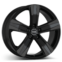 MAK Stone5 7"X17-5/112  ET55 Gloss Black (1350 Kg)