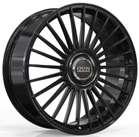 Khan Forged Monoblock 9,5"X22-5/130 ET47 Mat Black (1000 Kg) 6061-T6. Hongqi E-HS9 OE fitment.