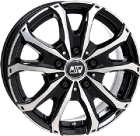 MSW 48 Van 7"X16-5/108  ET39 Gloss Black Full Polished (1000 Kg)