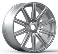 Khan Concave CV4 9,5"X19-5/112 ET40 Silver Polish (815 Kg) Brukes som bakfelg!
