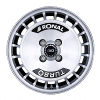 Ronal R10 TURBO 7"X15-4/100  ET37 Black-Front Cut (530 Kg)