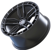 Khan Vortex 10,5"x21-5/114,3 ET45 Mat Black Semi Forged (1000 Kg) Brukes som bakfelg!