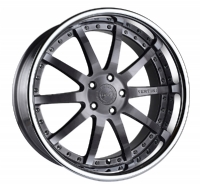 Vertini Milano 8,5"X20-5/120  ET42 Brushed Titanium, Inox Lip (735 Kg)